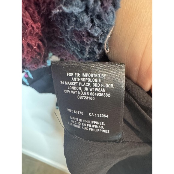 Maeve‎ Skirt Womens 4 Black Floral A Line Midi Anthropologie Viscose Boho Print - Picture 7 of 10